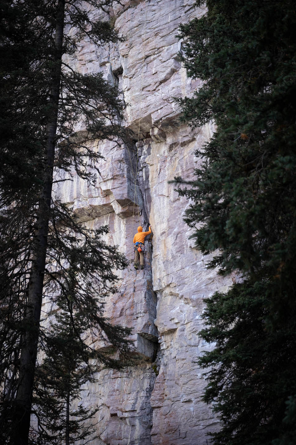 rock climbers at lake louise