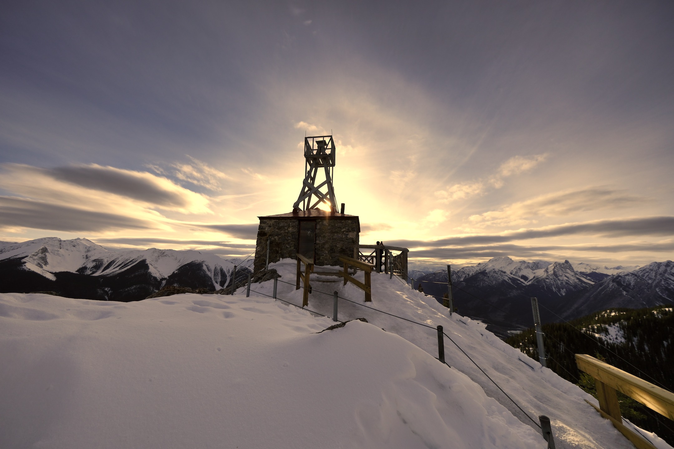 The historic Sulphur Mountain Weather Station, which you can hike to