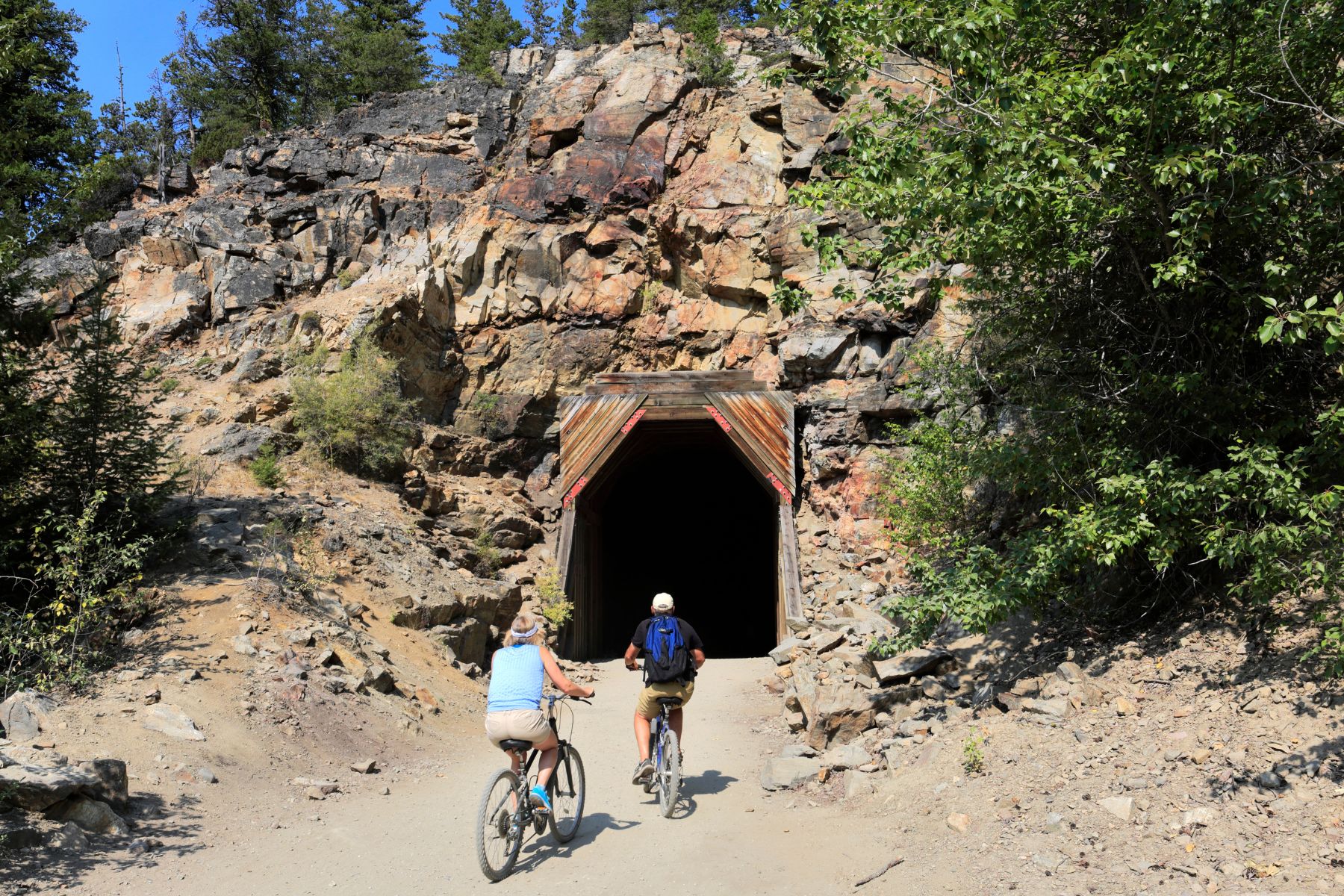 biking Myra Canyon