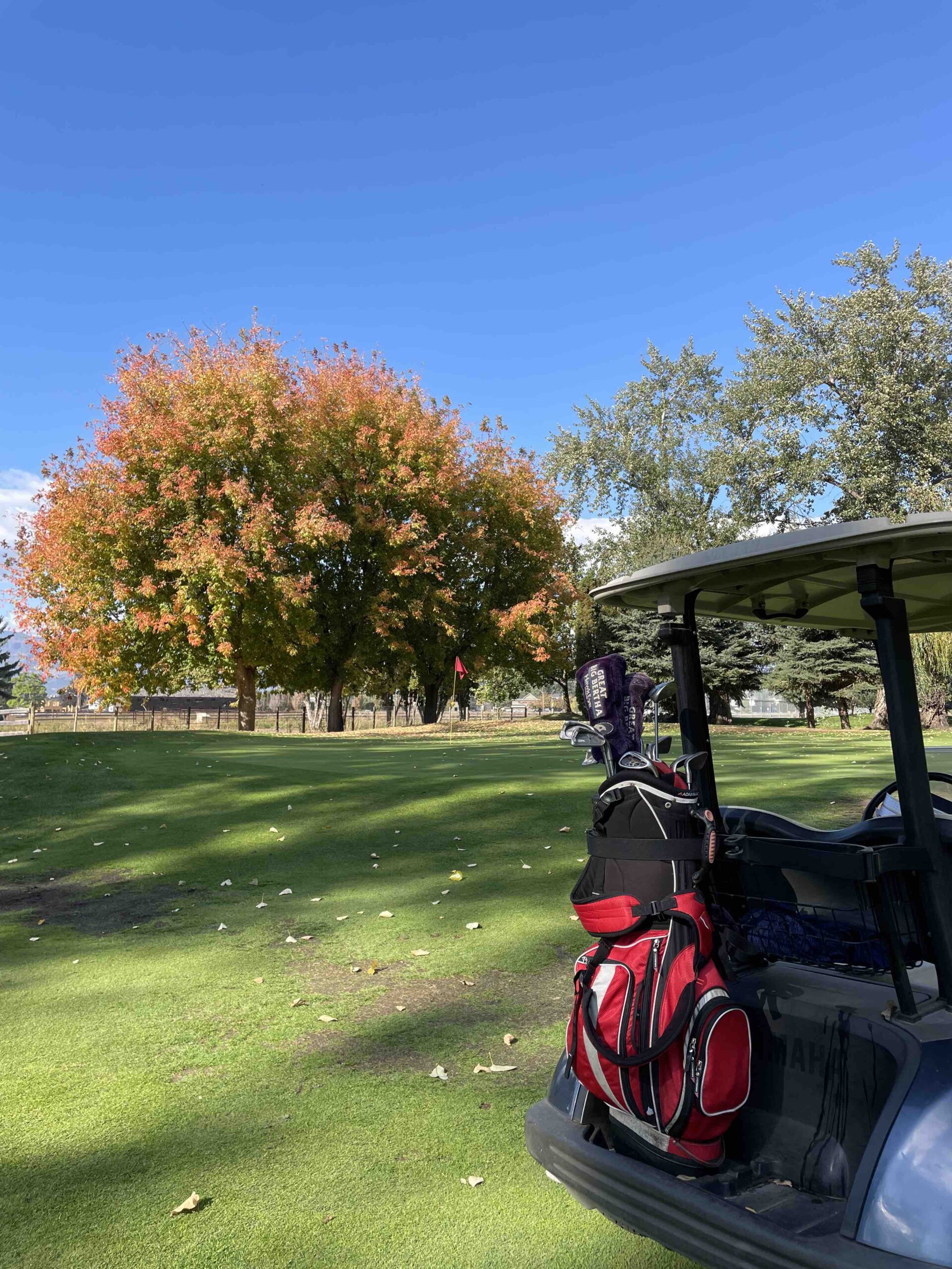 Enjoying a stunning fall day at Mission Creek Golf Course