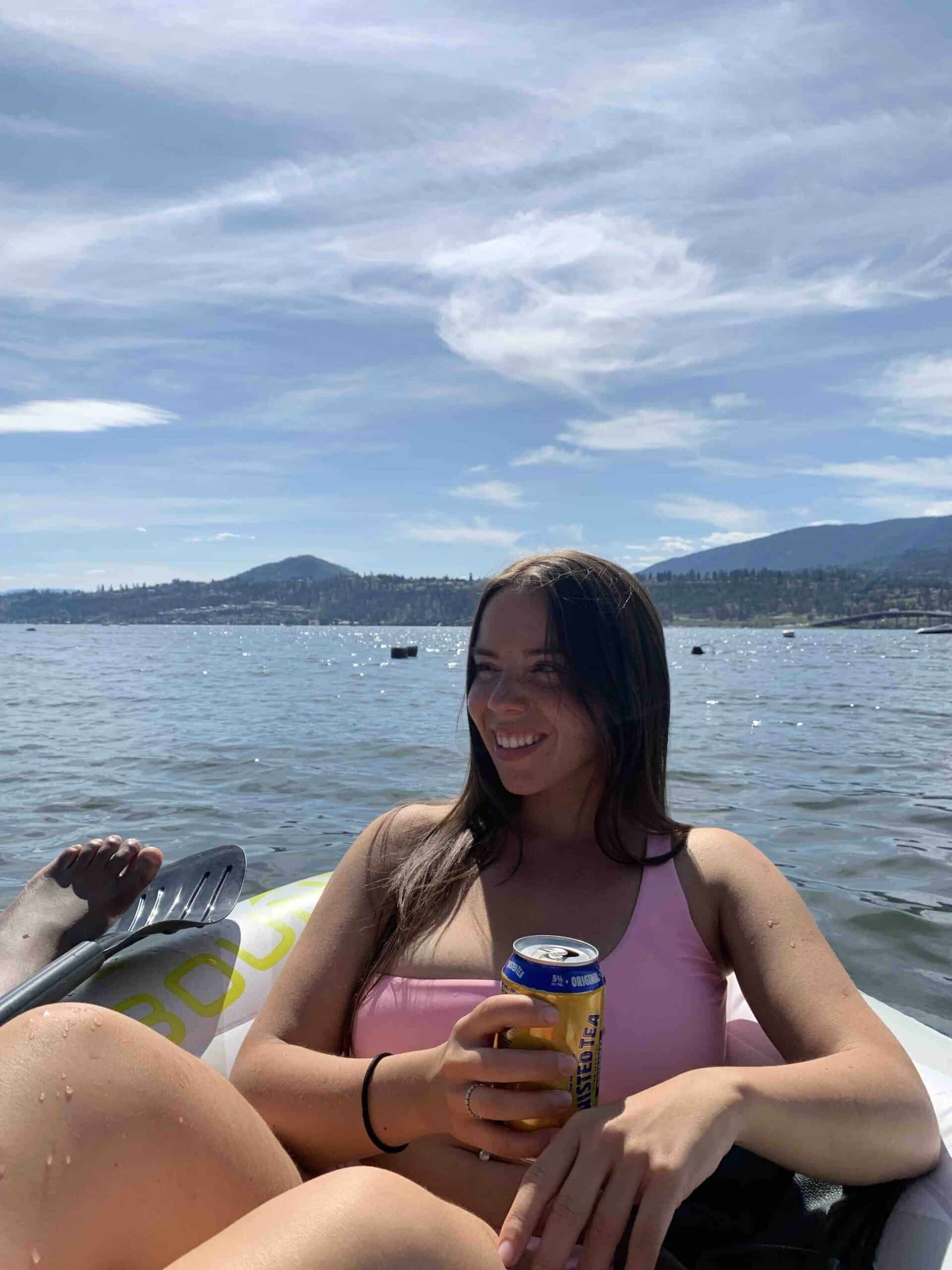 Floating on Okanagan Lake 