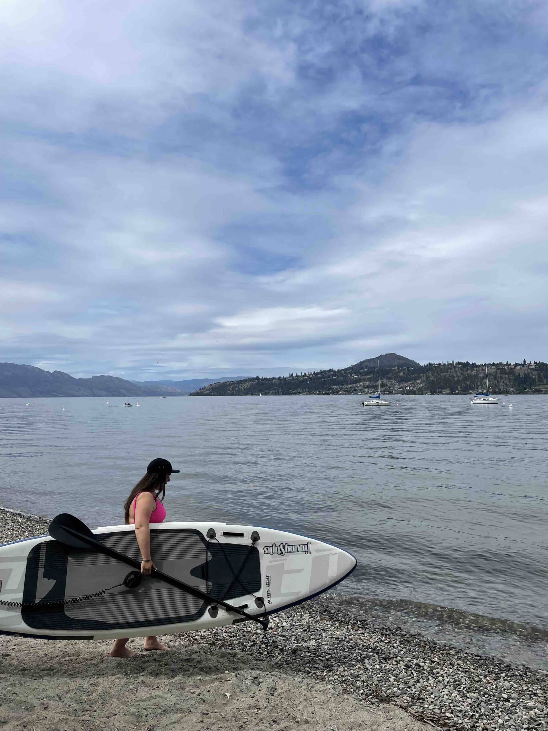 Paddleboarding on Okanagan Lake