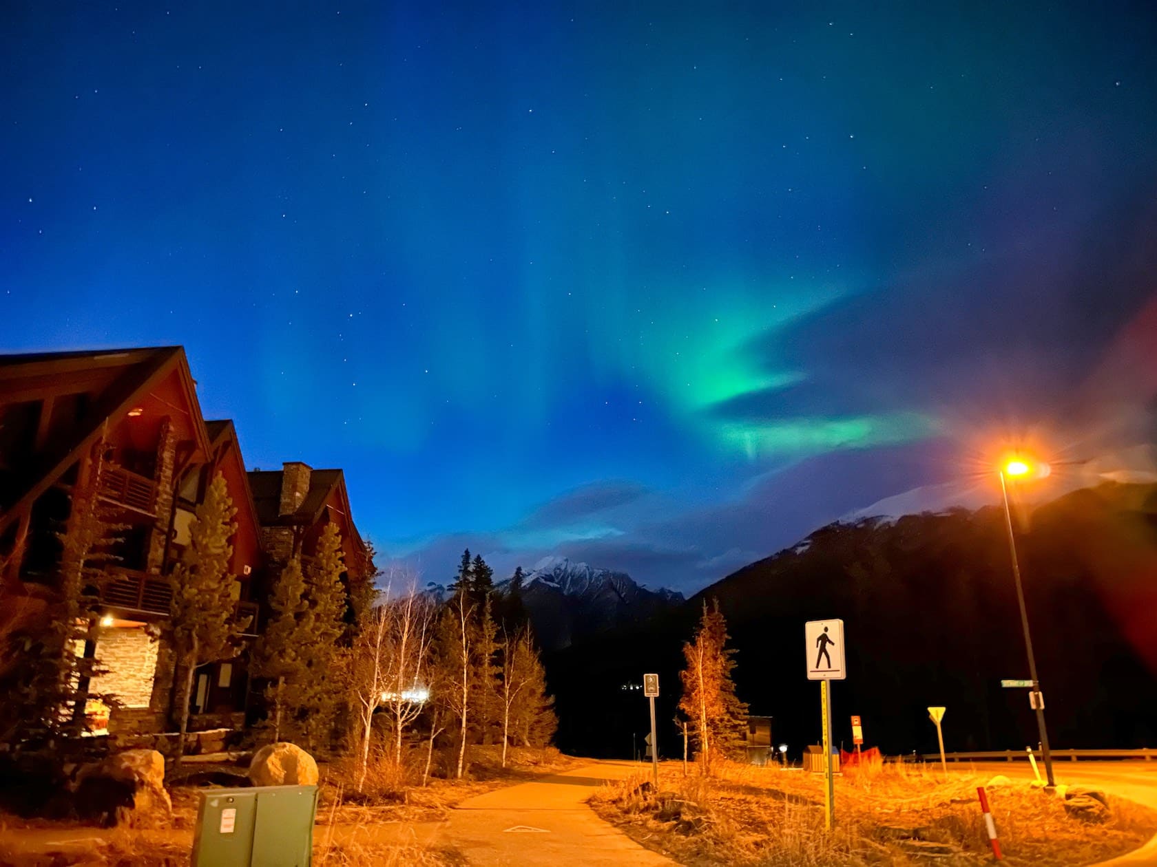 northern lights in banff