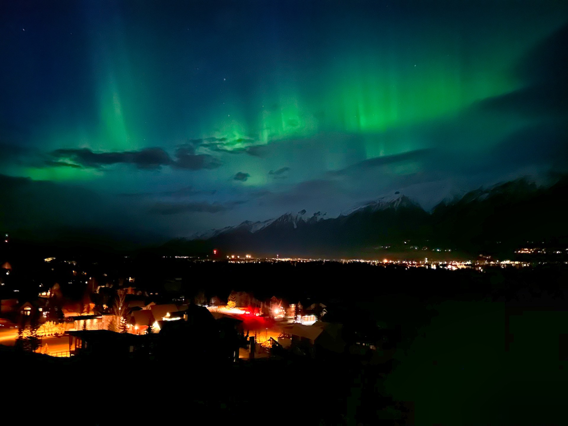 Northern Lights in Canmore in April
