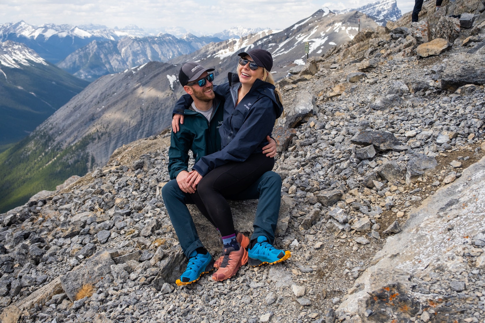 natasha and cameron on the ha ling peak summit