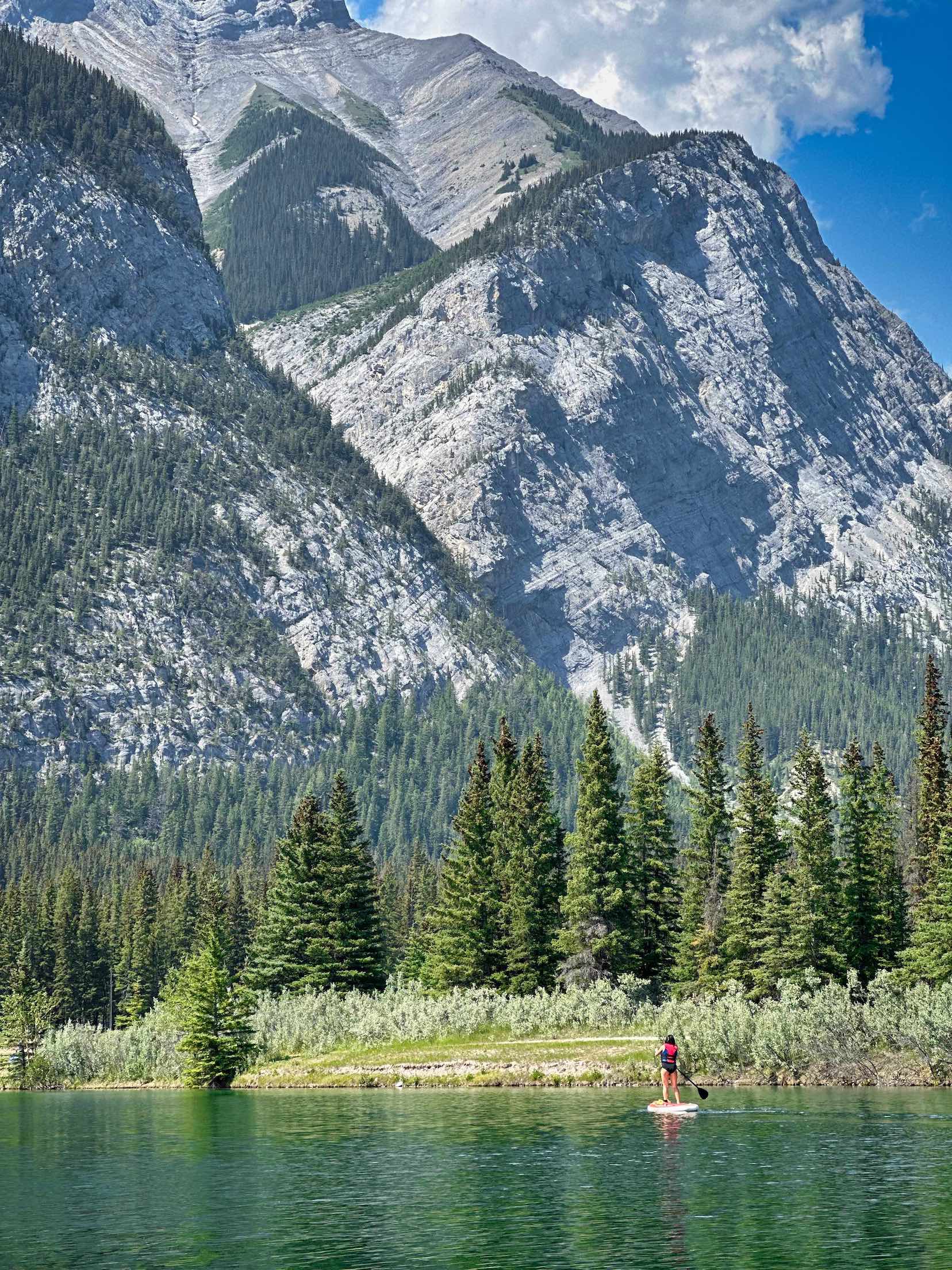 stand up paddleboard on cascade ponds