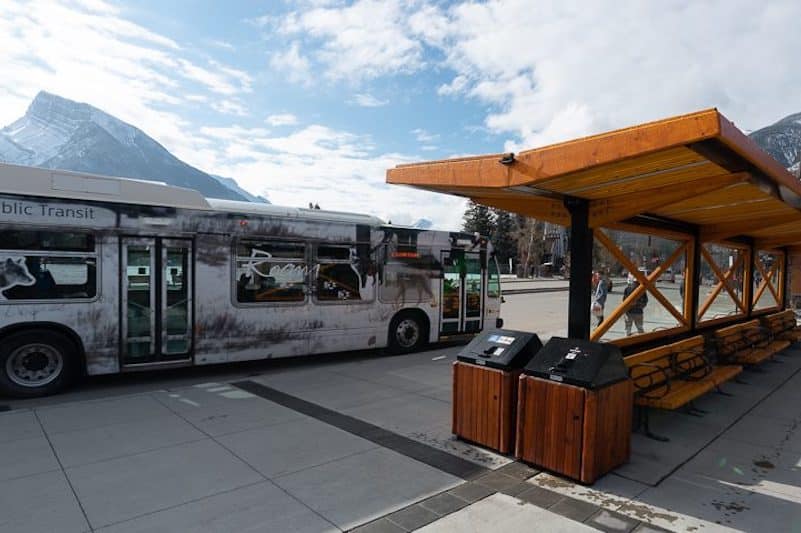 Roam Transit Hub at the corner of Banff Ave and Elk Ave