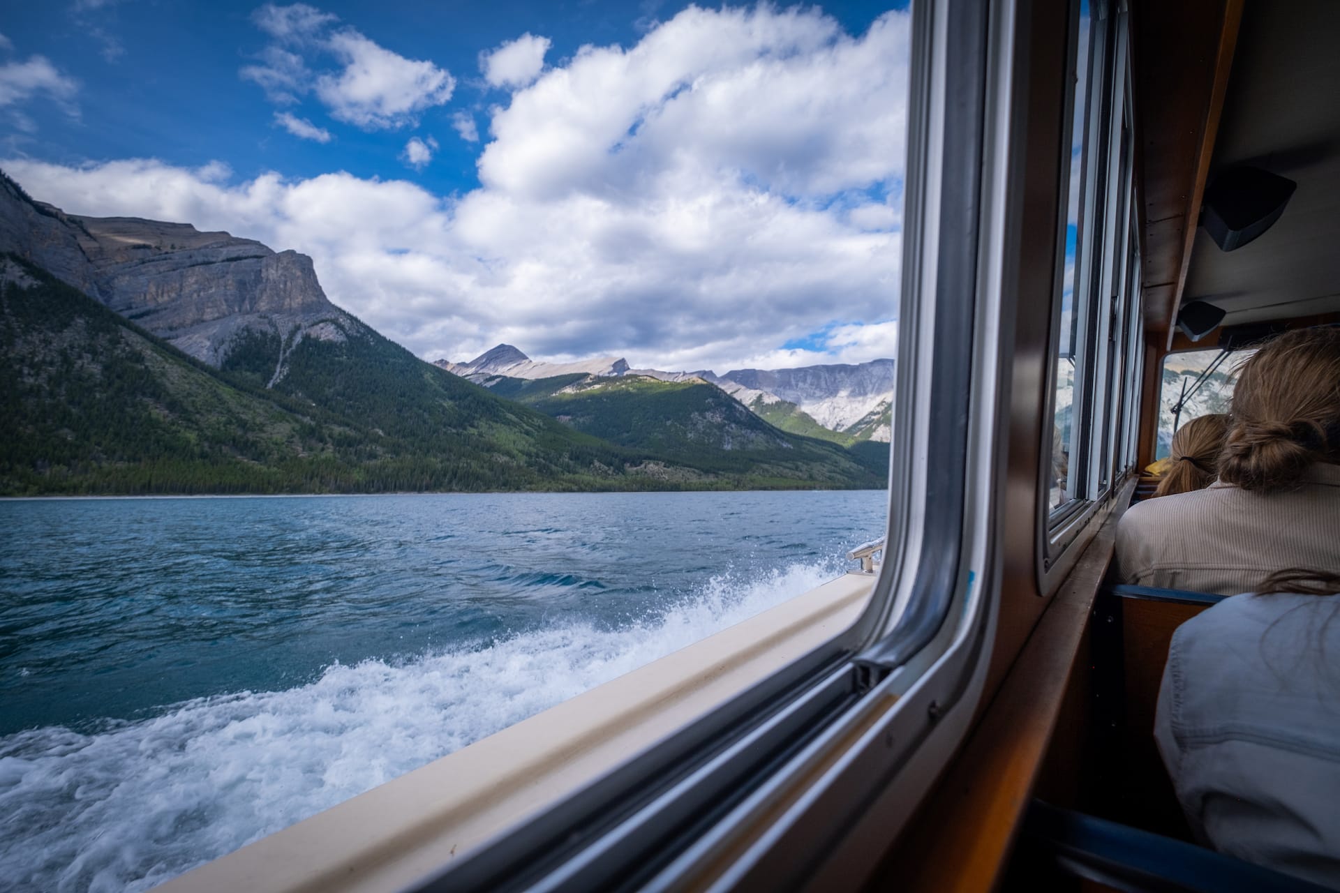 cruising on lake minnewanka