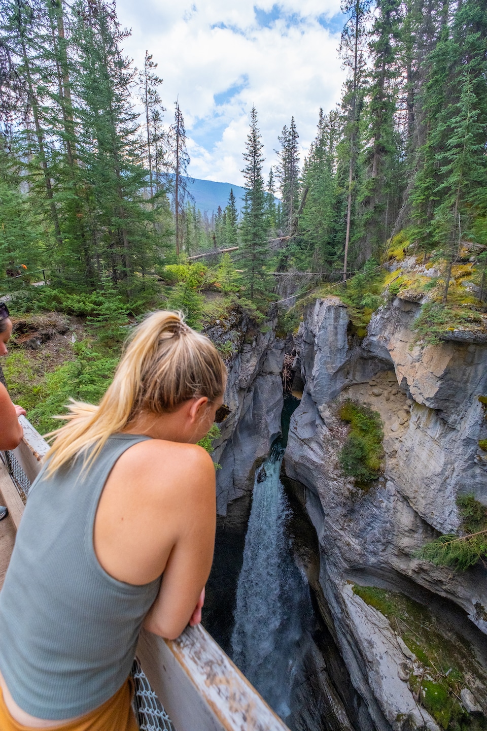 natasha at maligne canyon