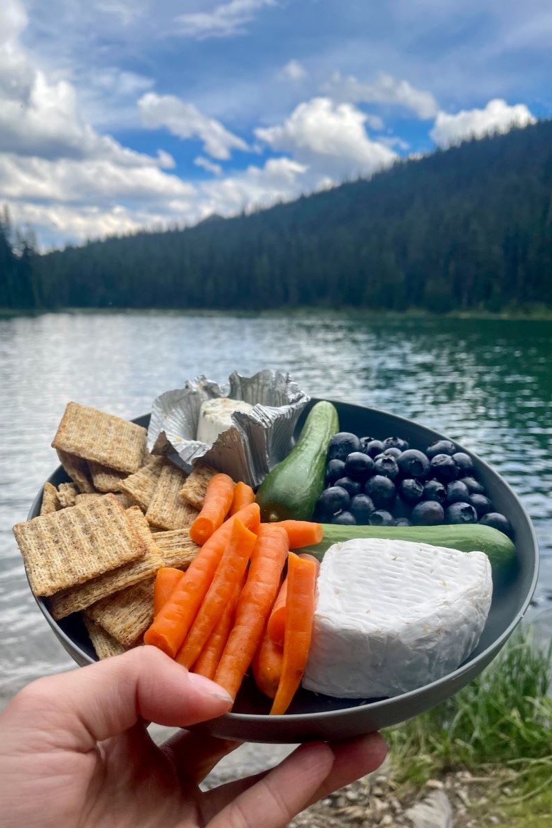 Snack platter enjoyed at Lillian Lake