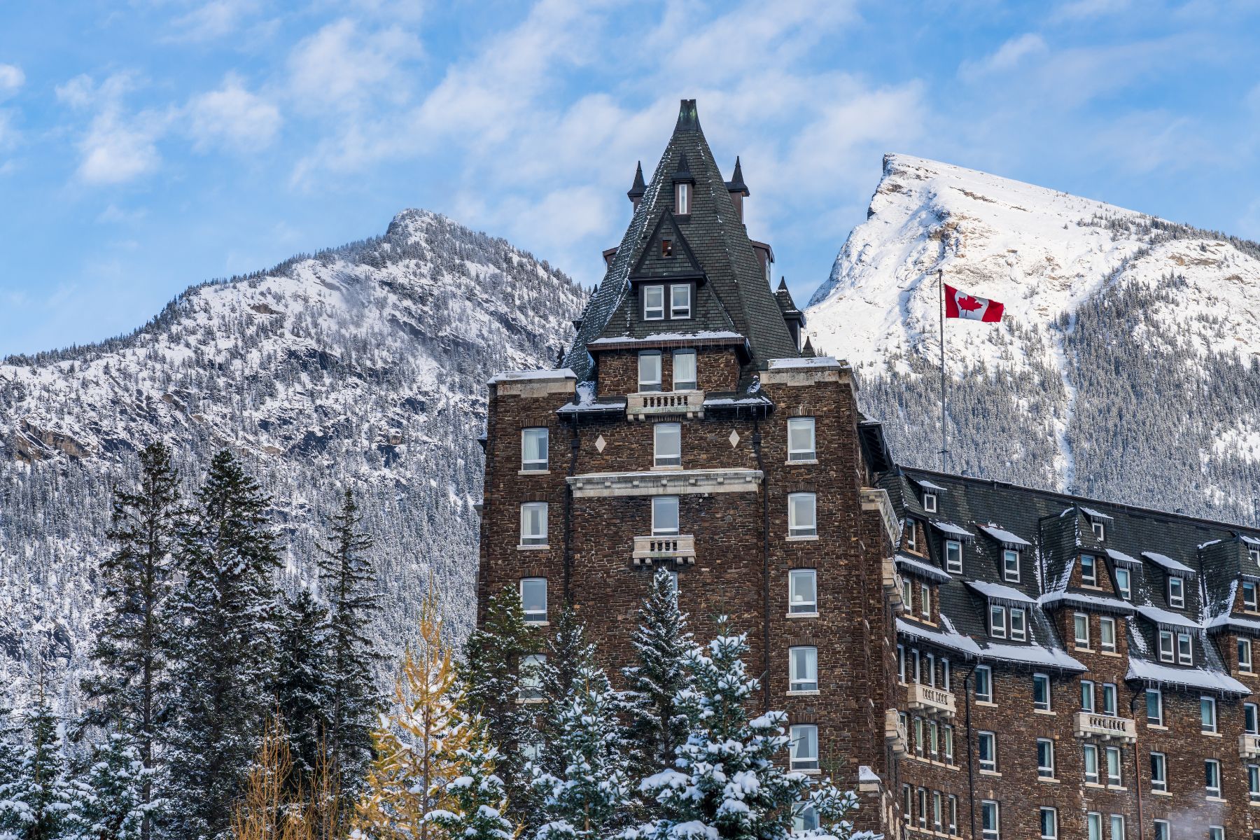 banff springs hotel in winter