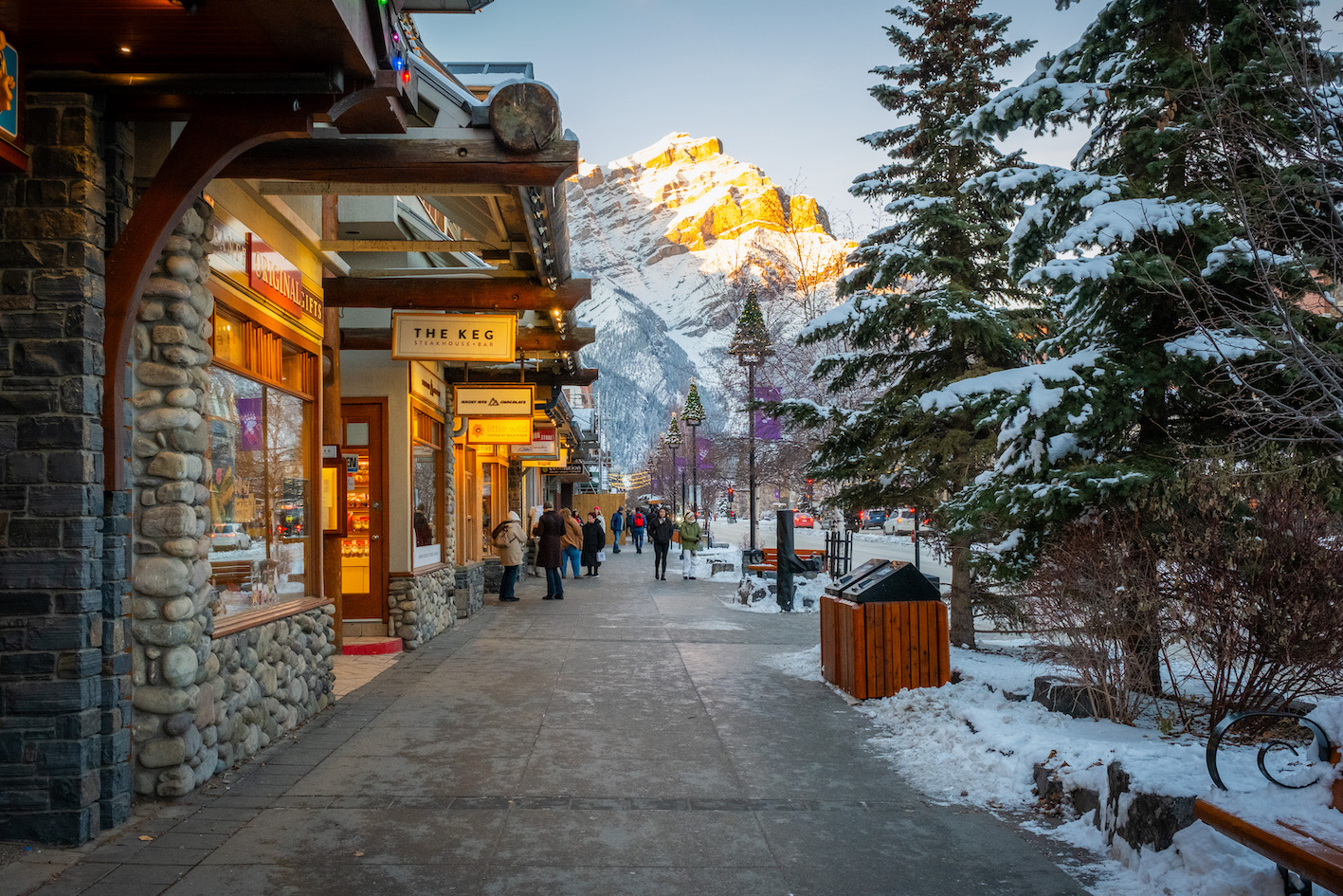 Downtown Banff in November