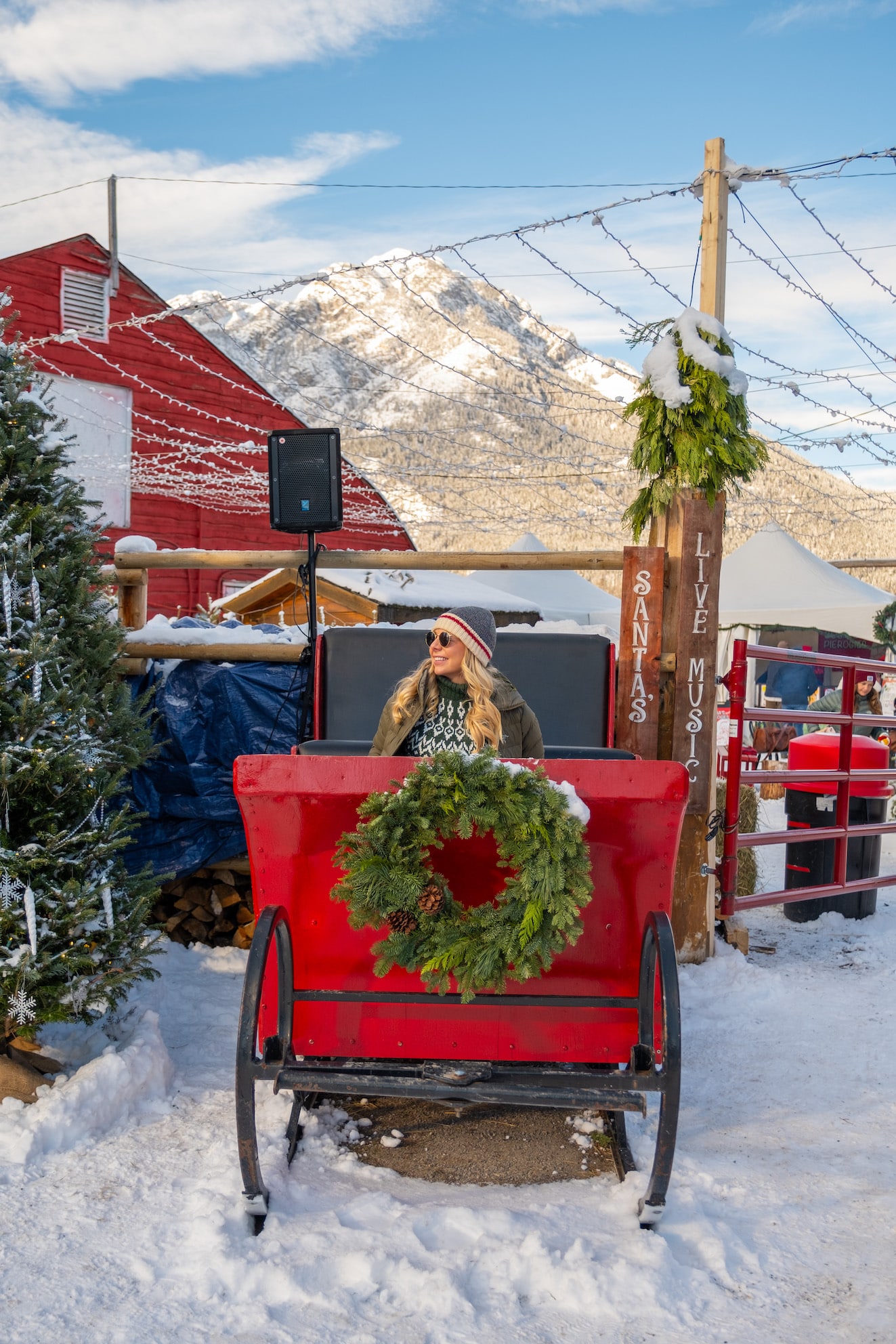 Enjoying the Banff Christmas Market at Warner Stables