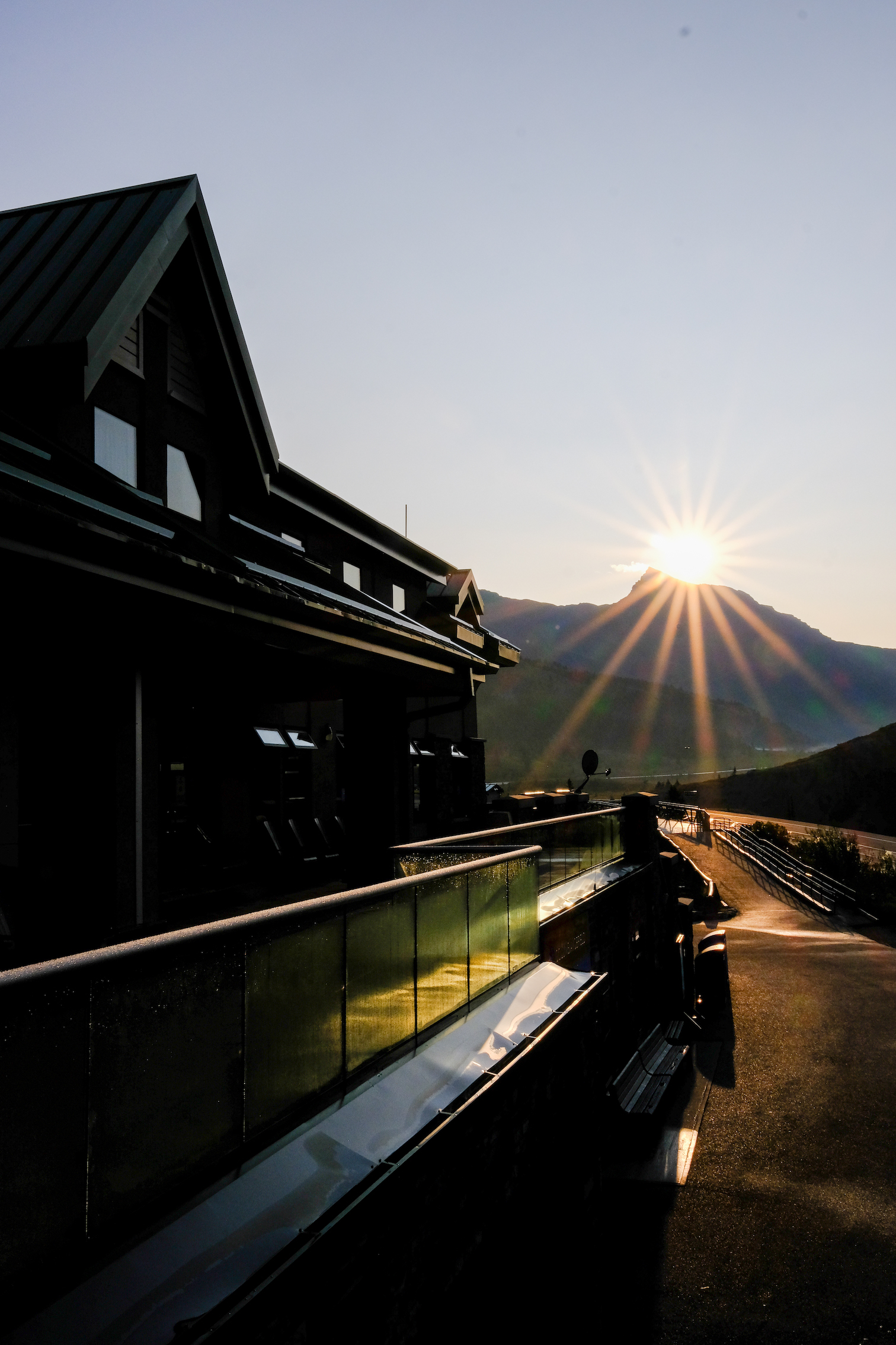 Sunrise at the Glacier View Lodge