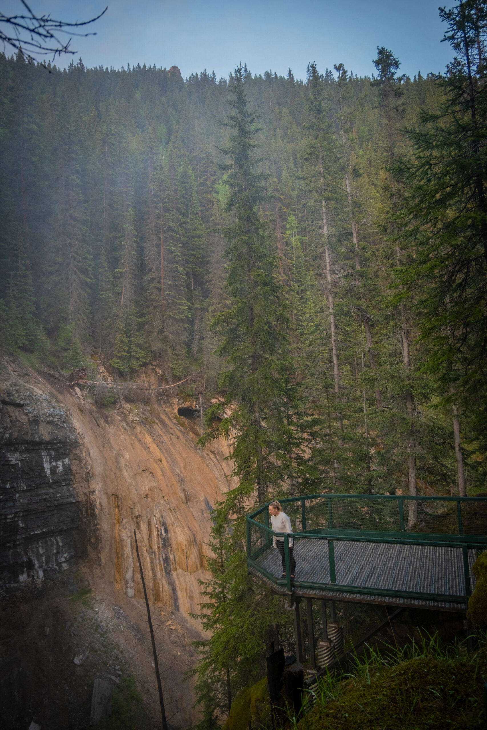 Johnston Canyon Upper Falls Viewpoint in Summer