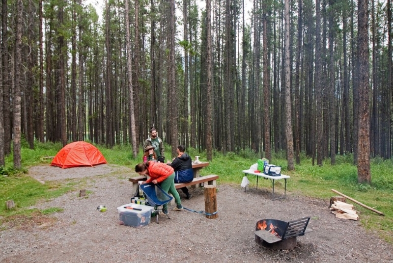 Two Jack Lake campsite