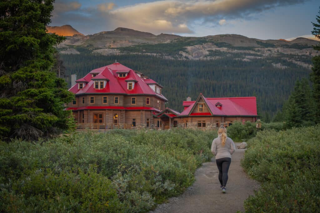 natasha at the lodge at bow lake