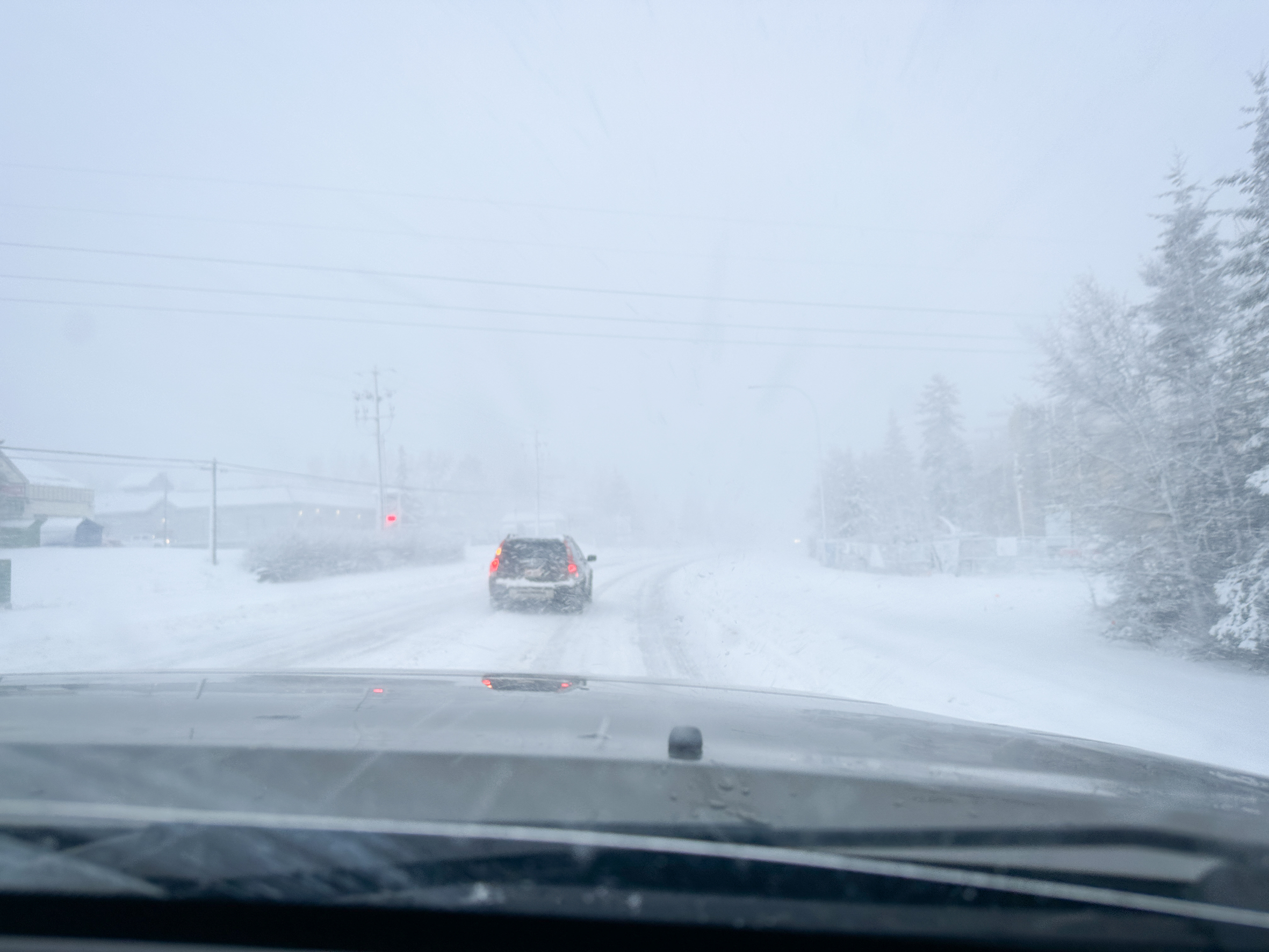 winter storm driving in March