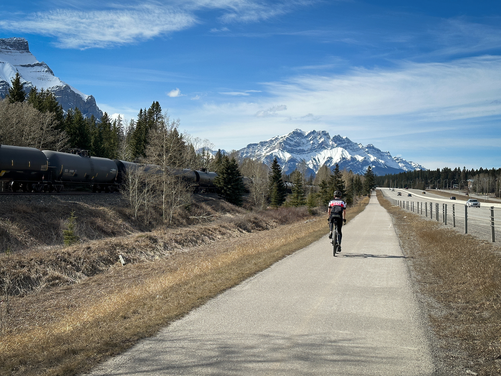 Biking from Canmore to Banff on the Legacy Trail