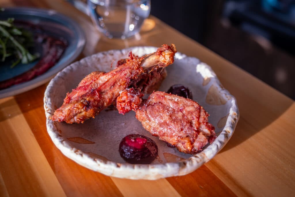 Duck wings at the Sky Bistro