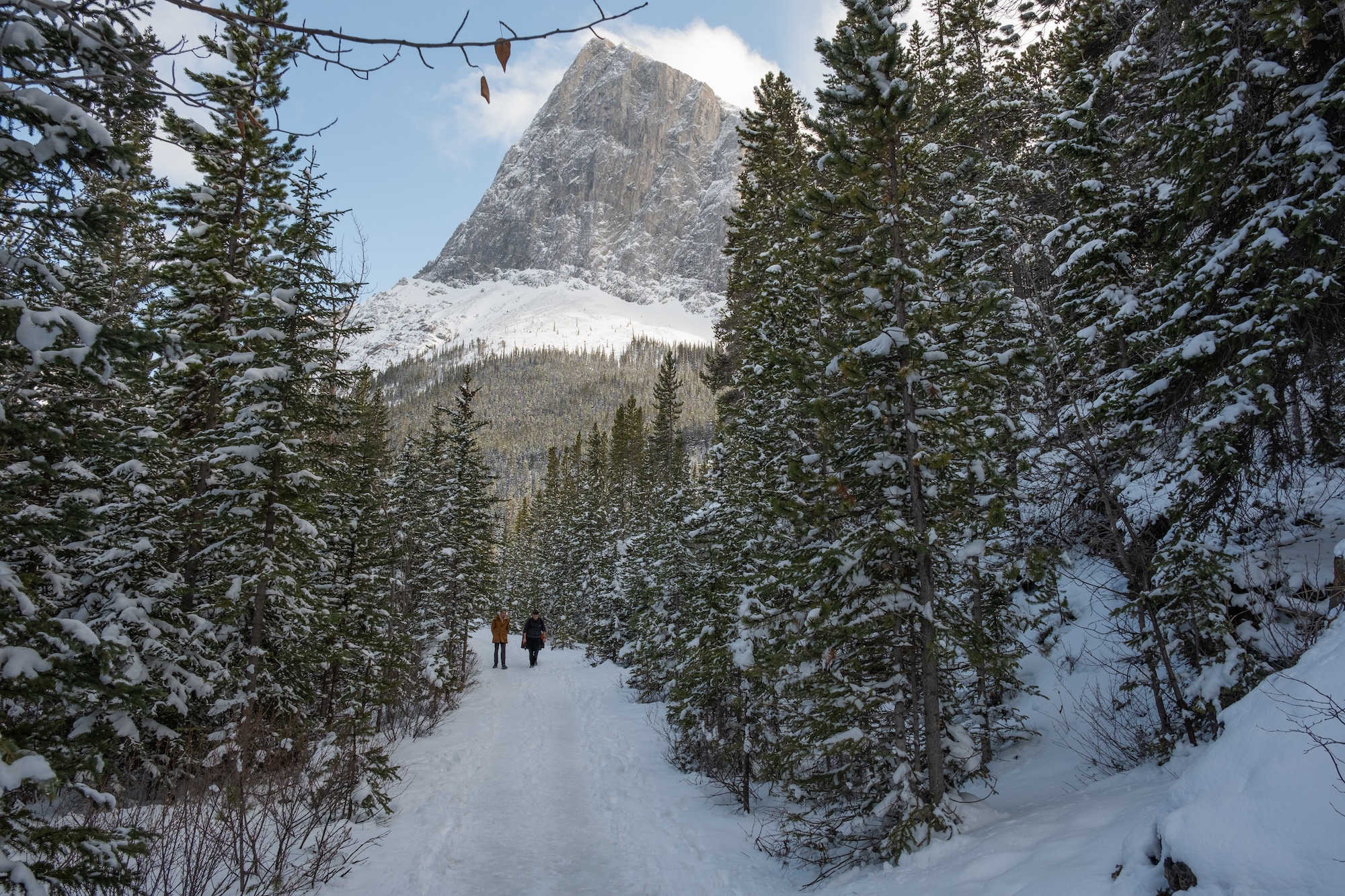 hiking to grassi lakes in april