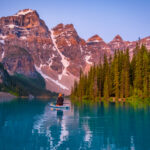 paddleboarding on Moraine Lake
