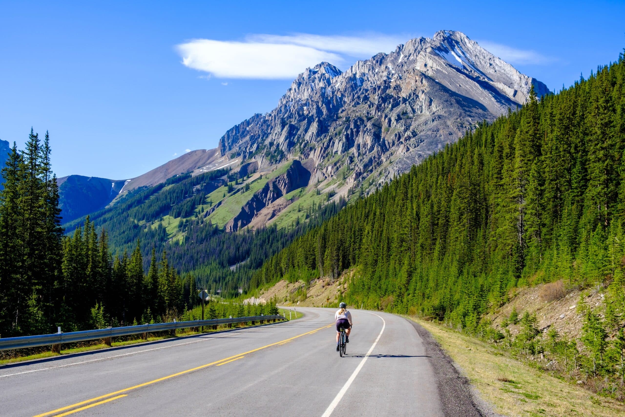 biking Highwood Pass