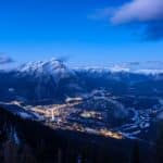 Landscape Nightrise Banff Gondola