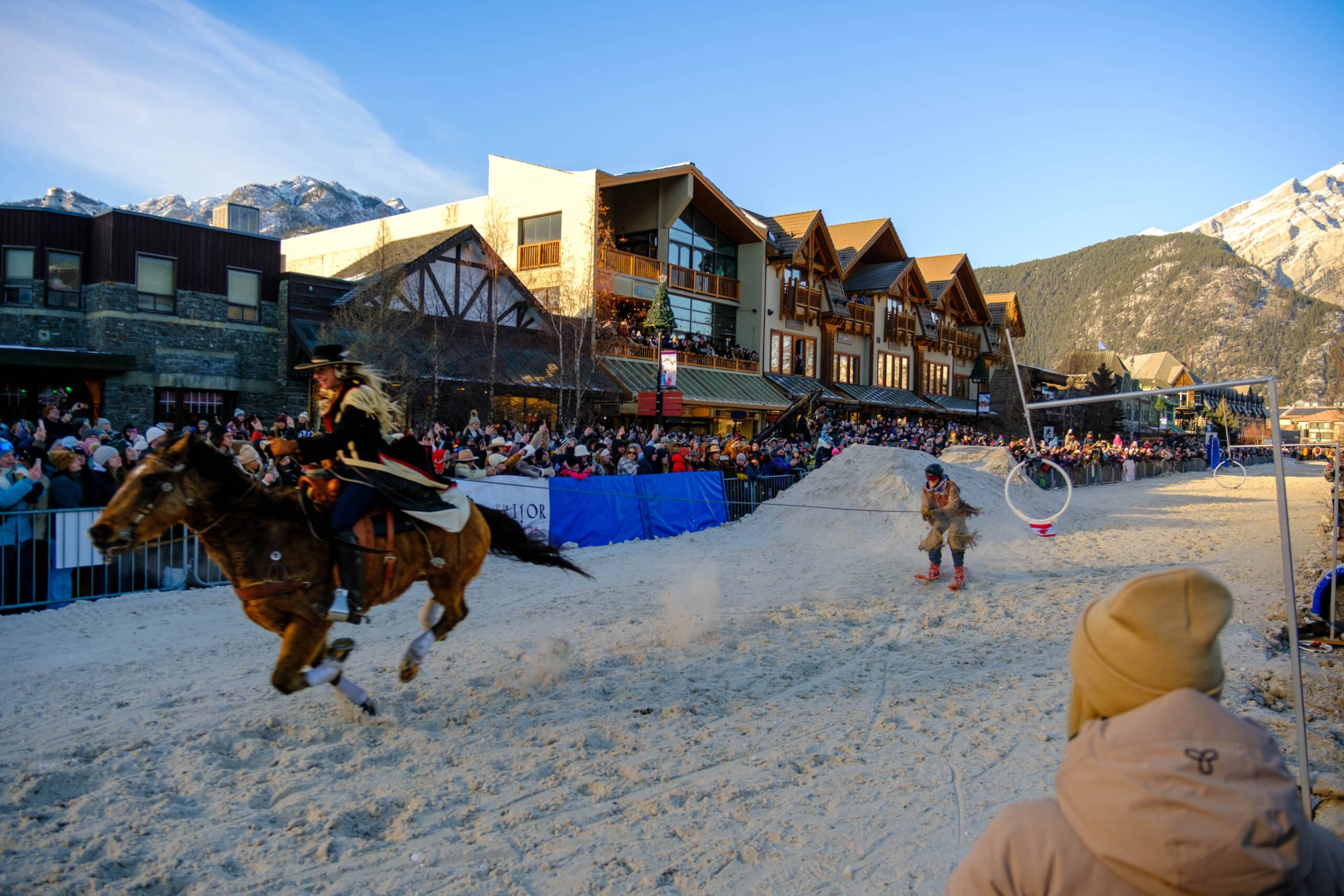 Skijoring in Banff
