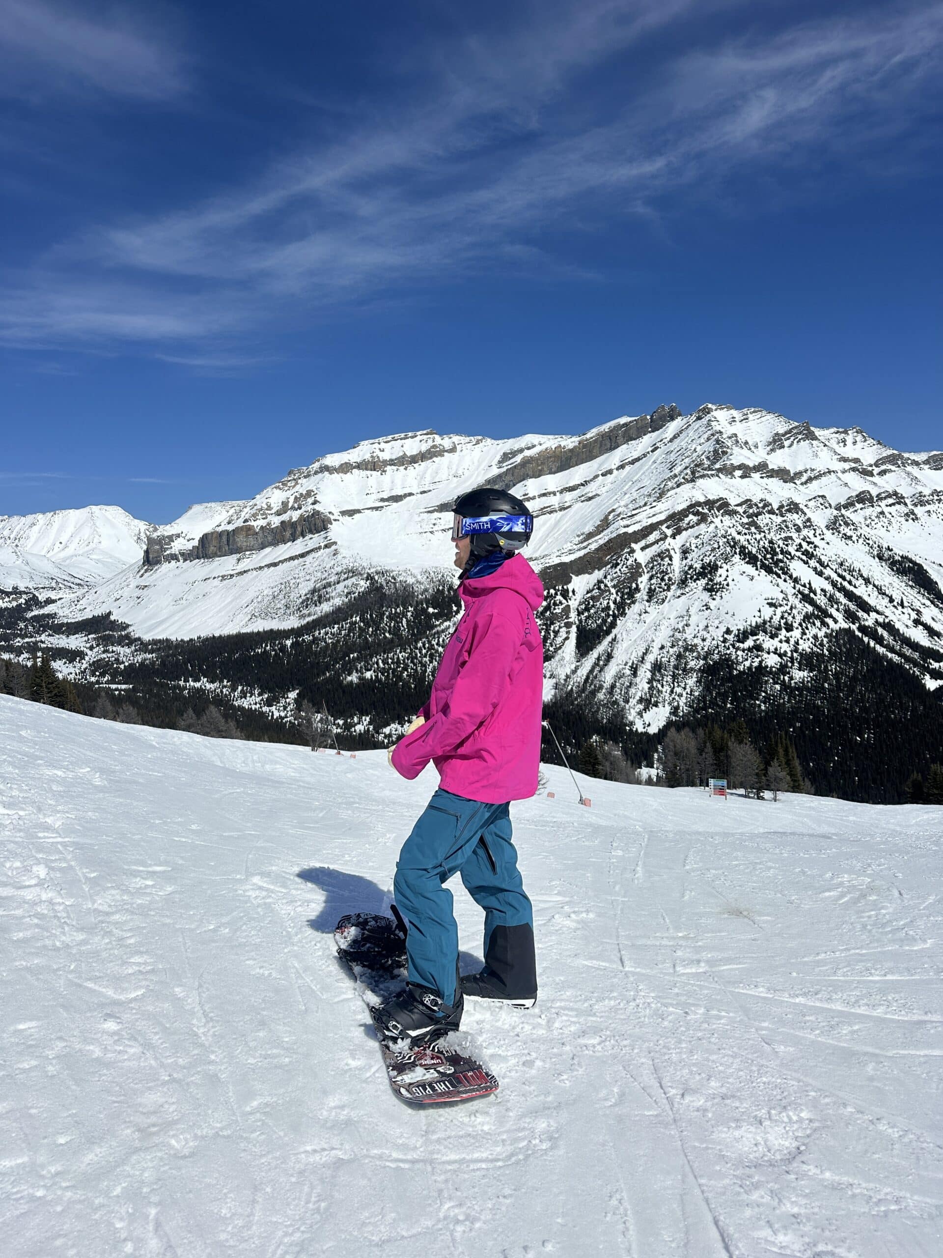 at the top of ptarmigan chair at lake louise ski resort
