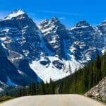 biking to moraine lake