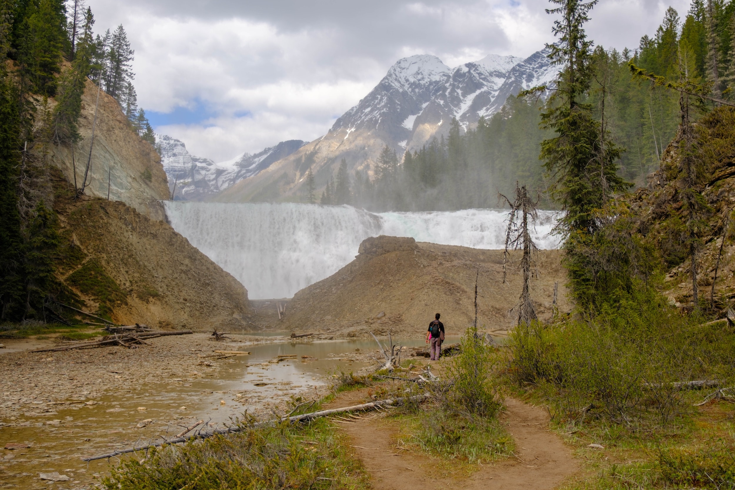 Trail at base of Wapta Falls