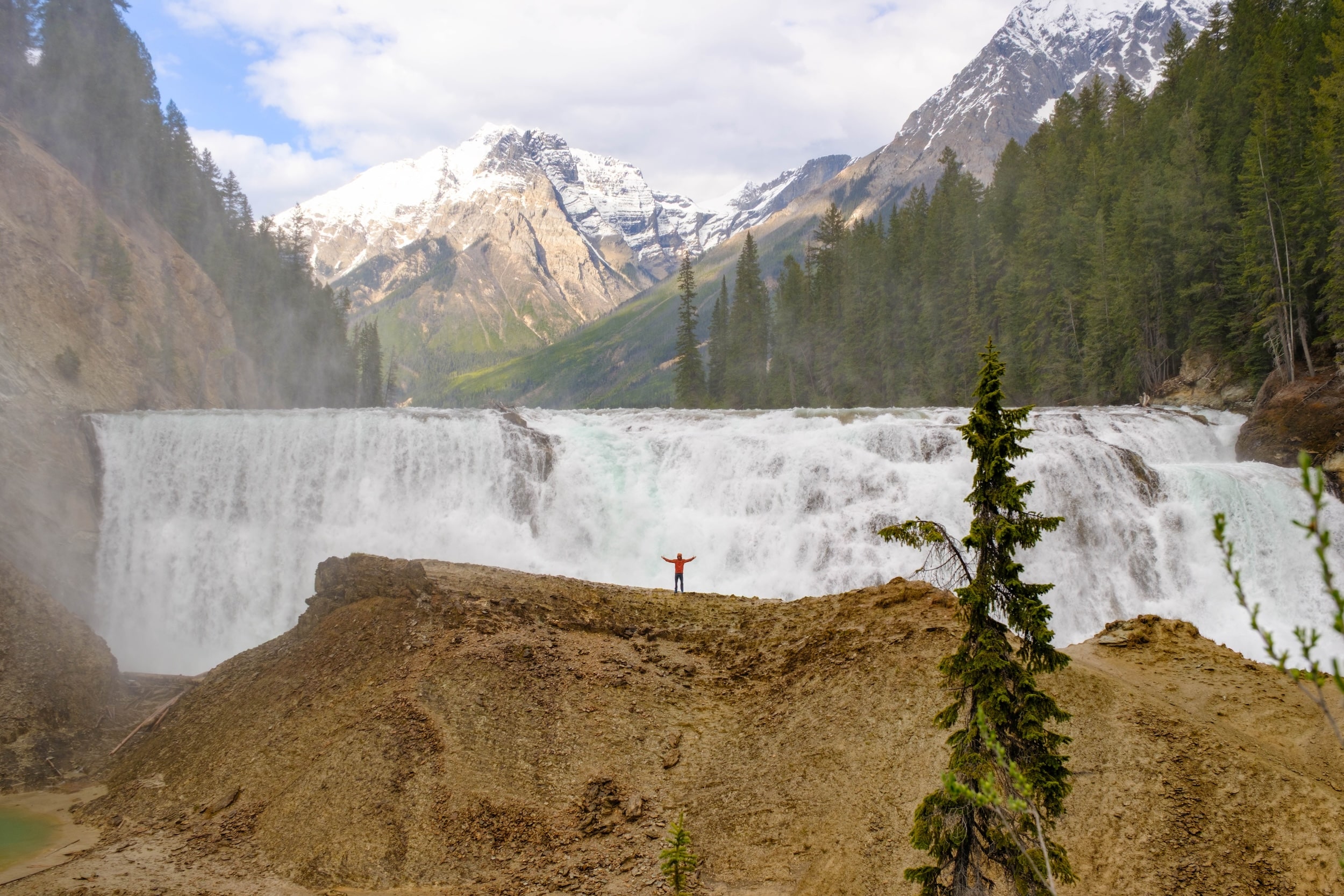 Cameron in front of Wapta Falls