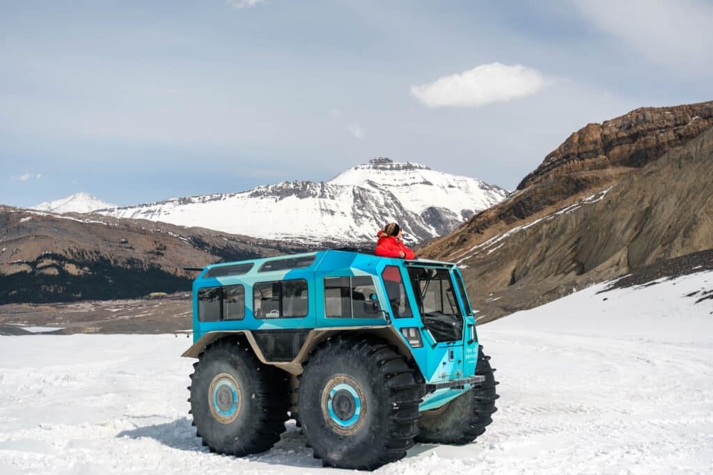 natasha on the Ice Odyssey on the Athabasca River