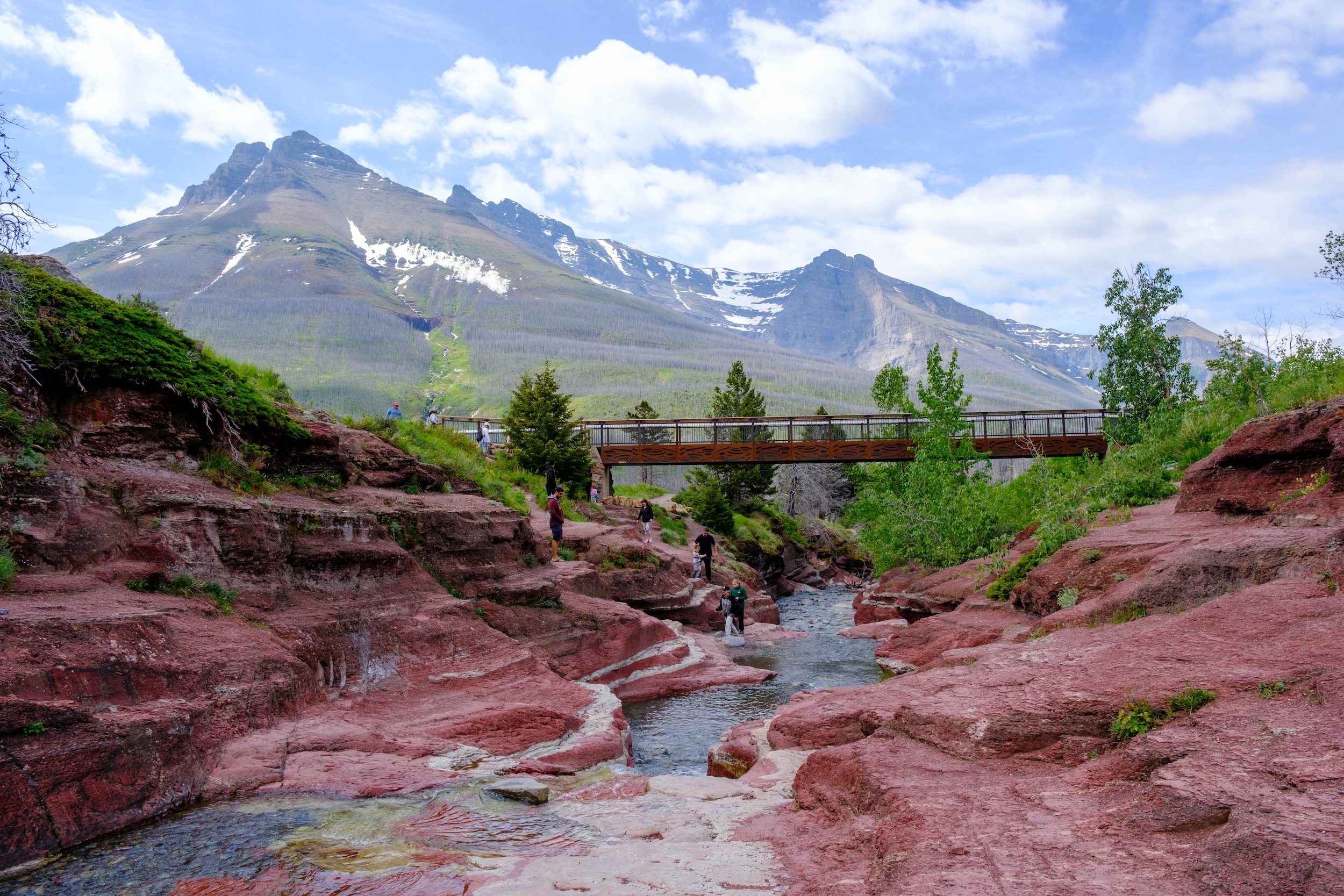 Red Rock Canyon with bridge