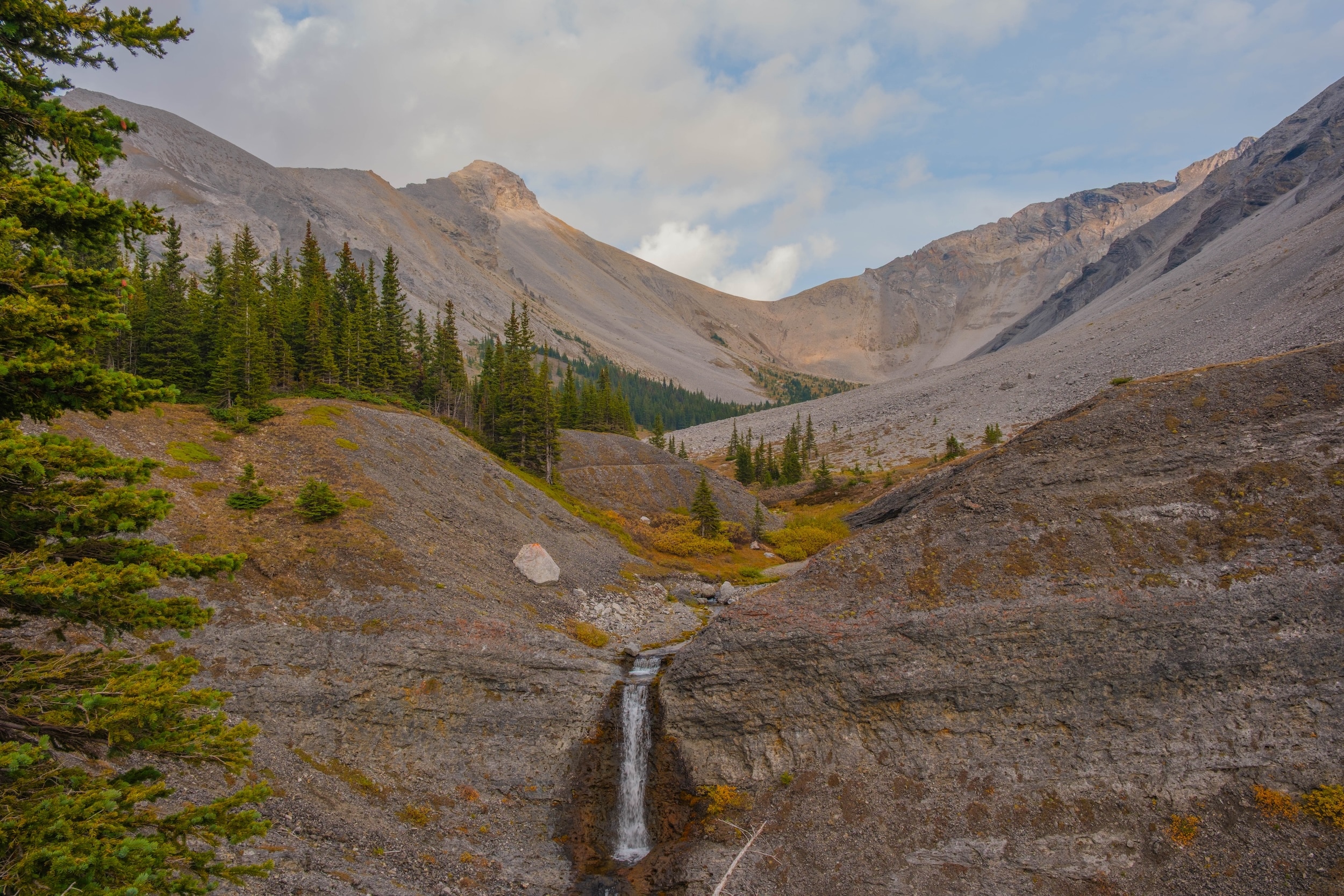 Lovely Waterfall Along Buller Pass Trail