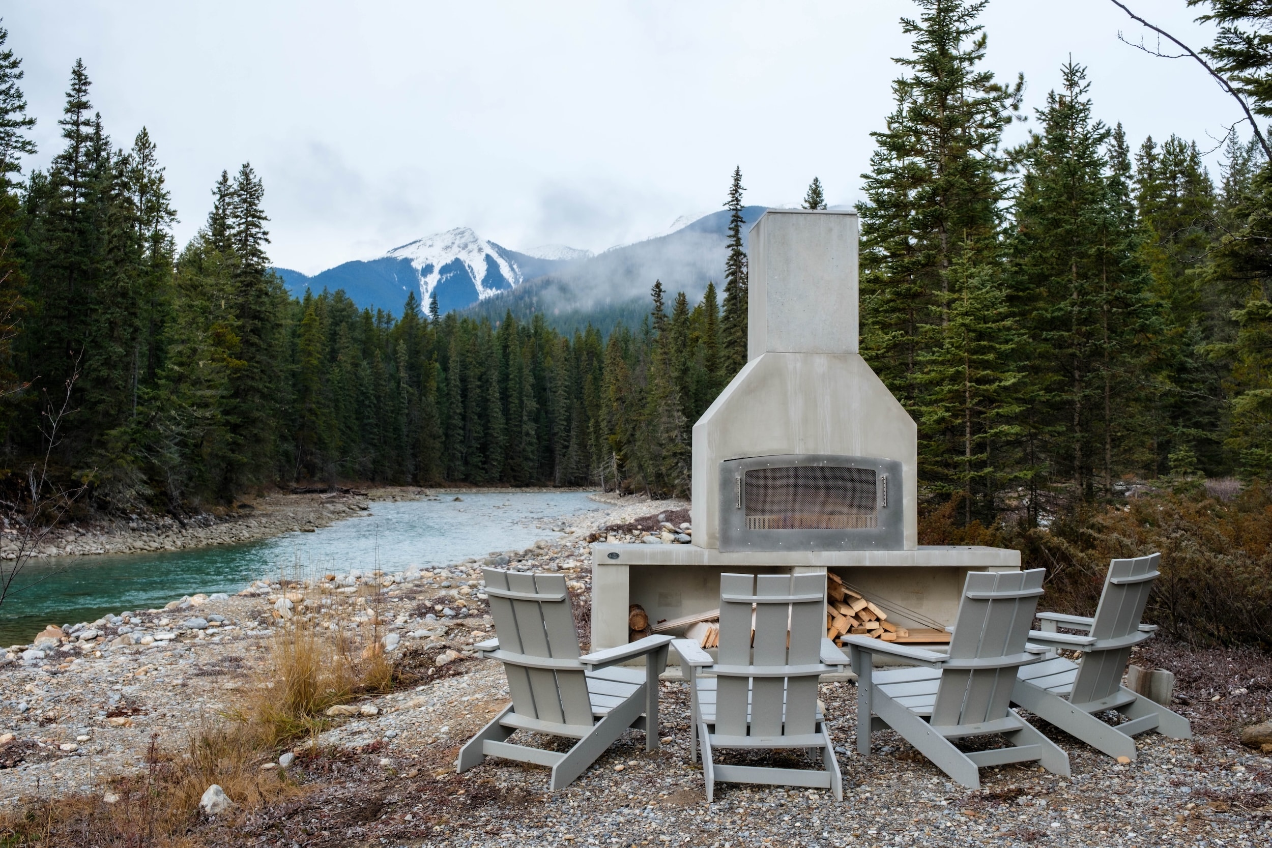 Fireplace Along Blaeberry River