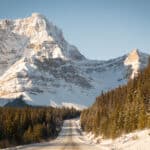 driving the icefields parkway winter