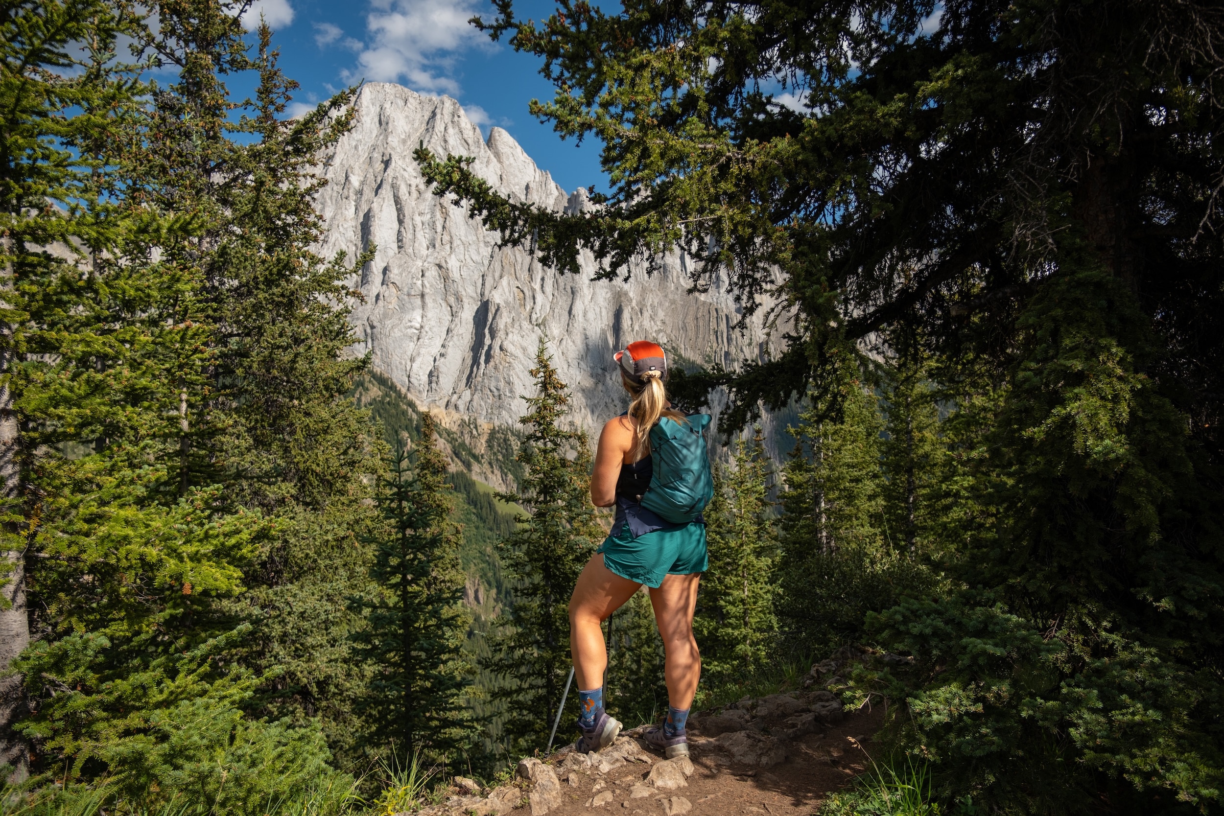 Natasha Hiking Through Forest On King Creek Ridge