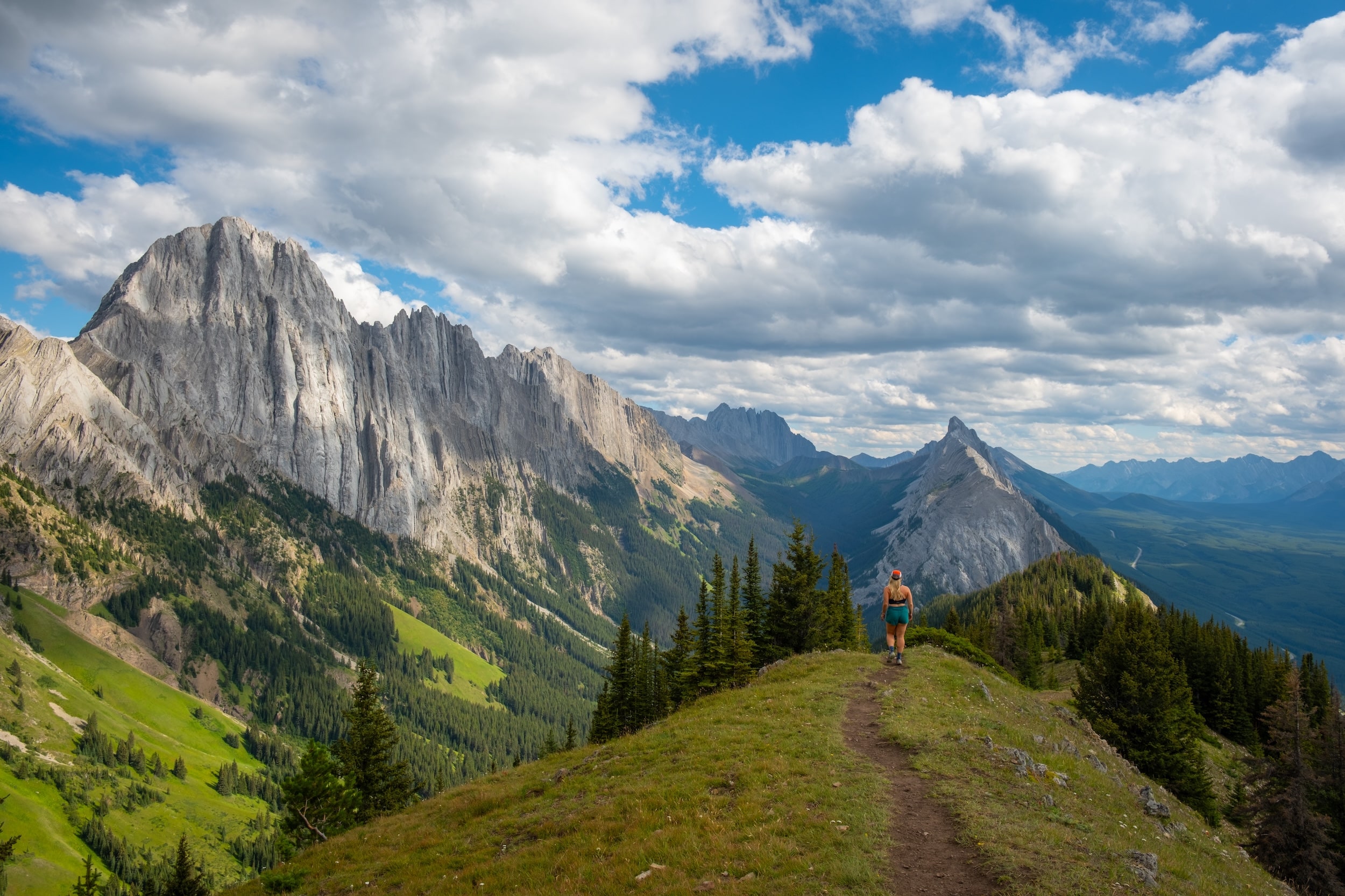 Natasha Takes in the views of Kananaskis From King Creek Ridge