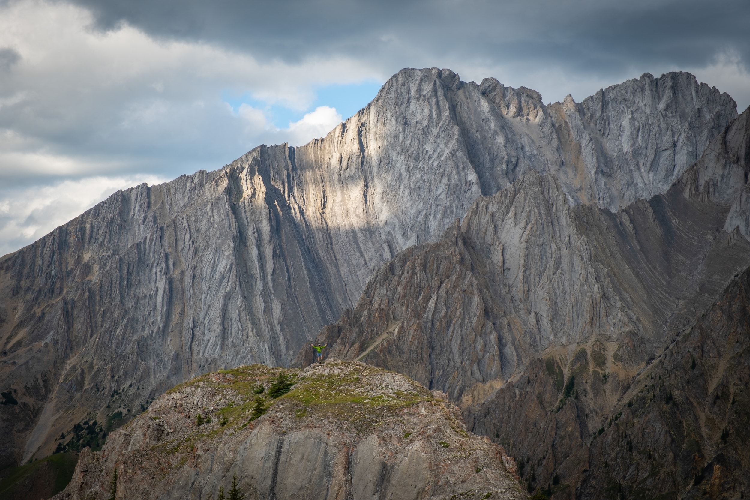 Cameron Seagle on top of true on King Creek Ridge