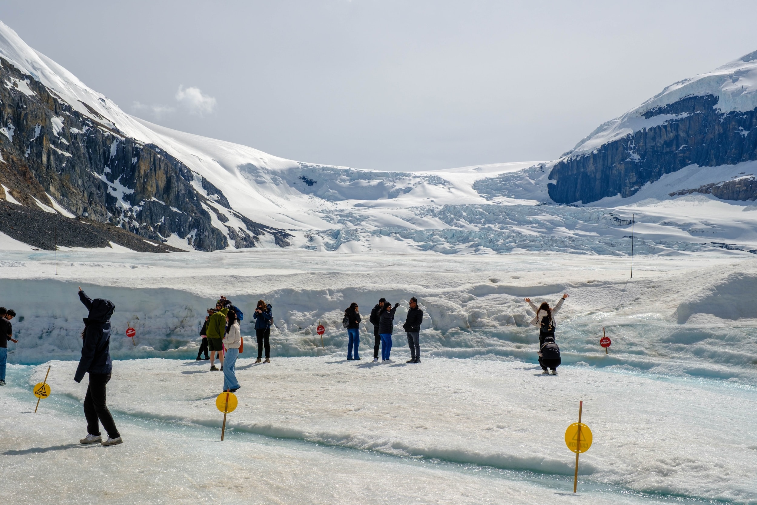 Tourists On Athabasca Glacier