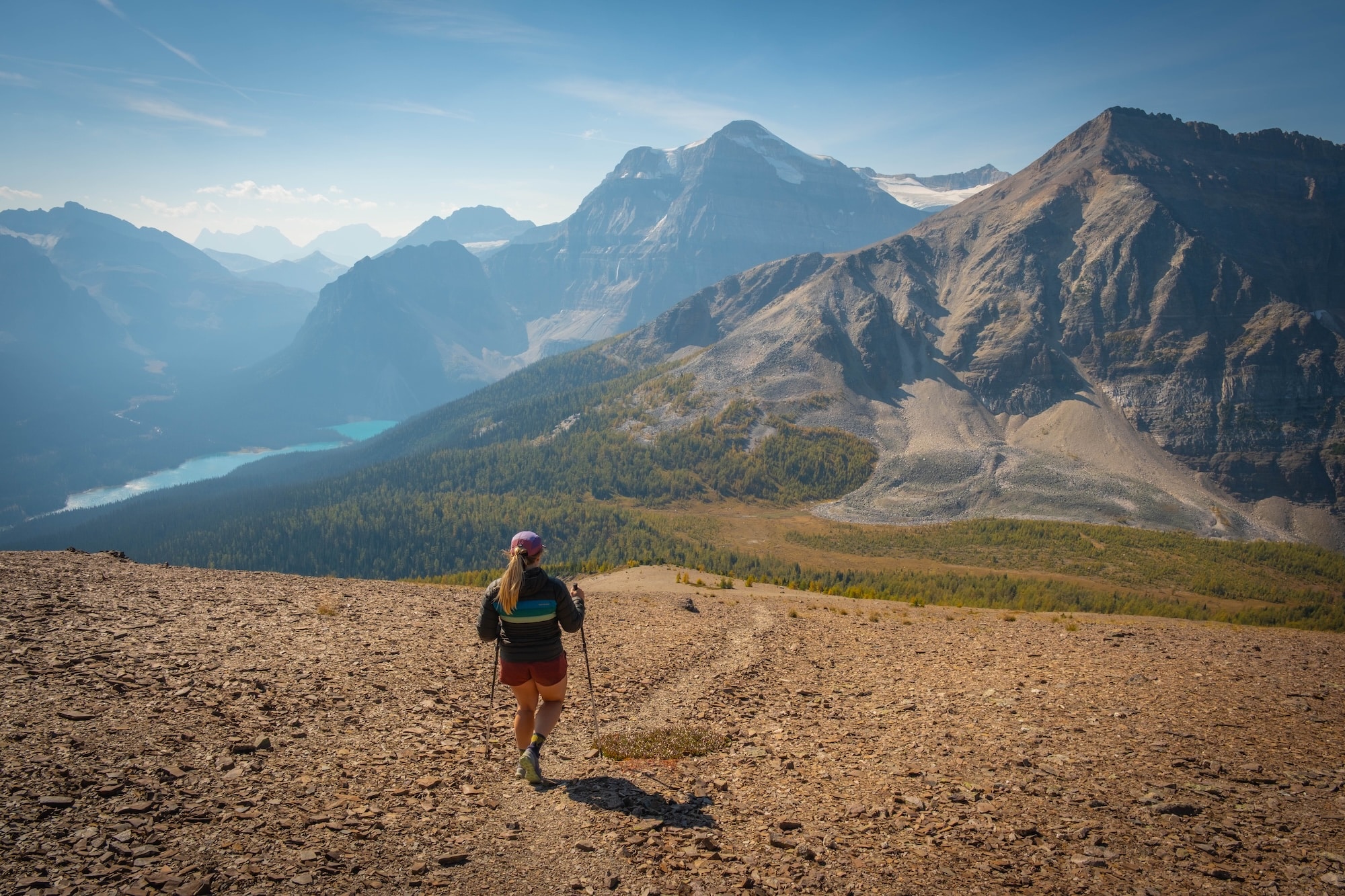 Hiking right above Gibbon Pass